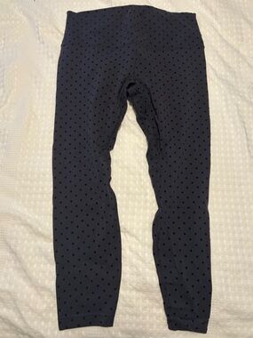 Lululemon High-Rise Pant 25" Flocked Polka Flock Black Size 14